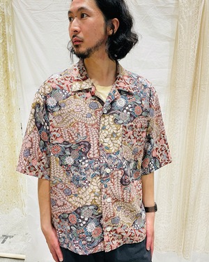 KIMONO - ALOHA SHIRT / アロハシャツ 着物シャツ 四季花総柄