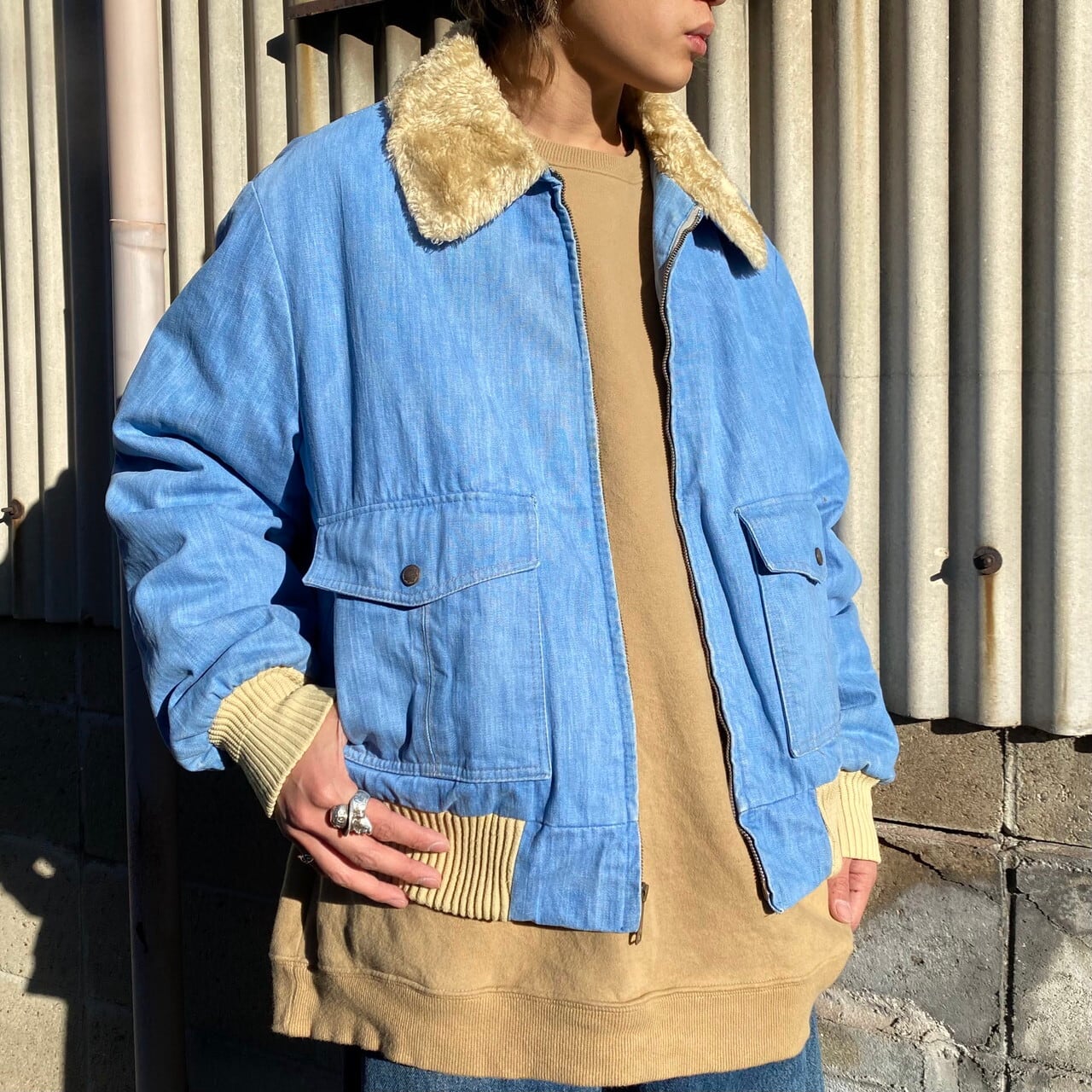 ビッグサイズ 70年代 OUTERWEAR from Sears シアーズ ボアカラー 