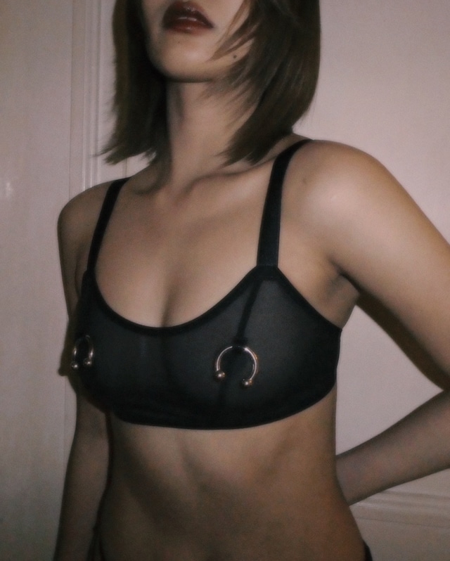 Circular barbell bralette / THE END