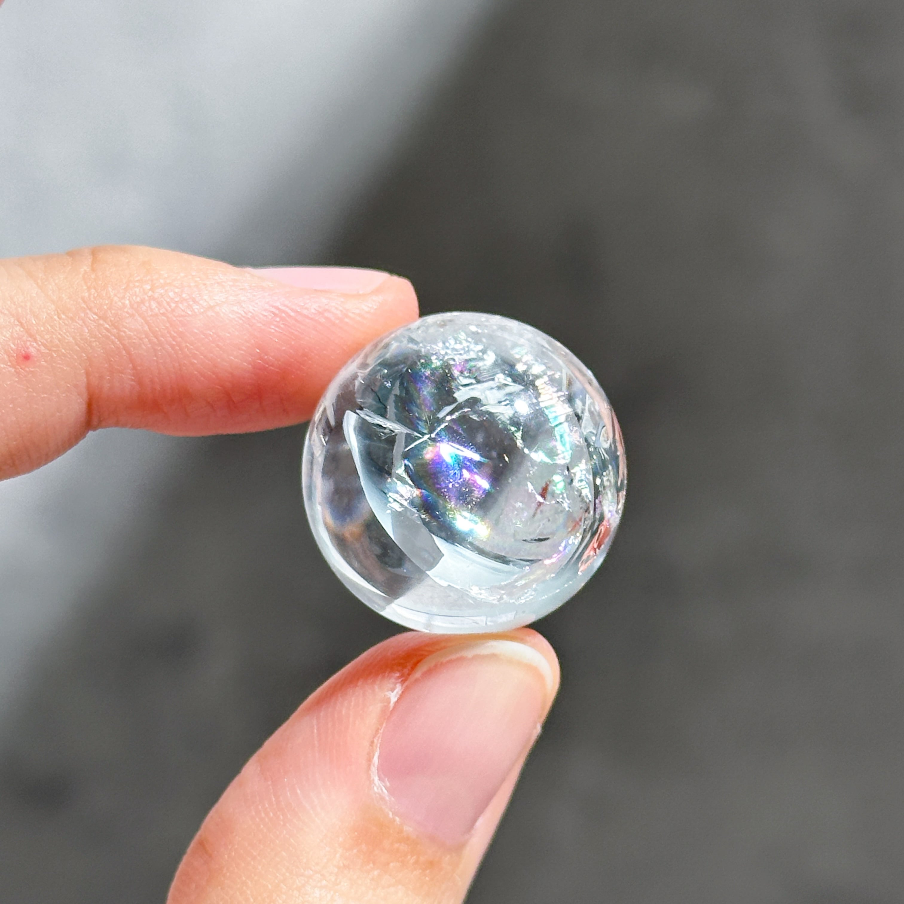 台座付き◎クリア(クラック)クォーツ スフィア83◇ Clear Quartz ◇ 天然石・鉱物・パワーストーン