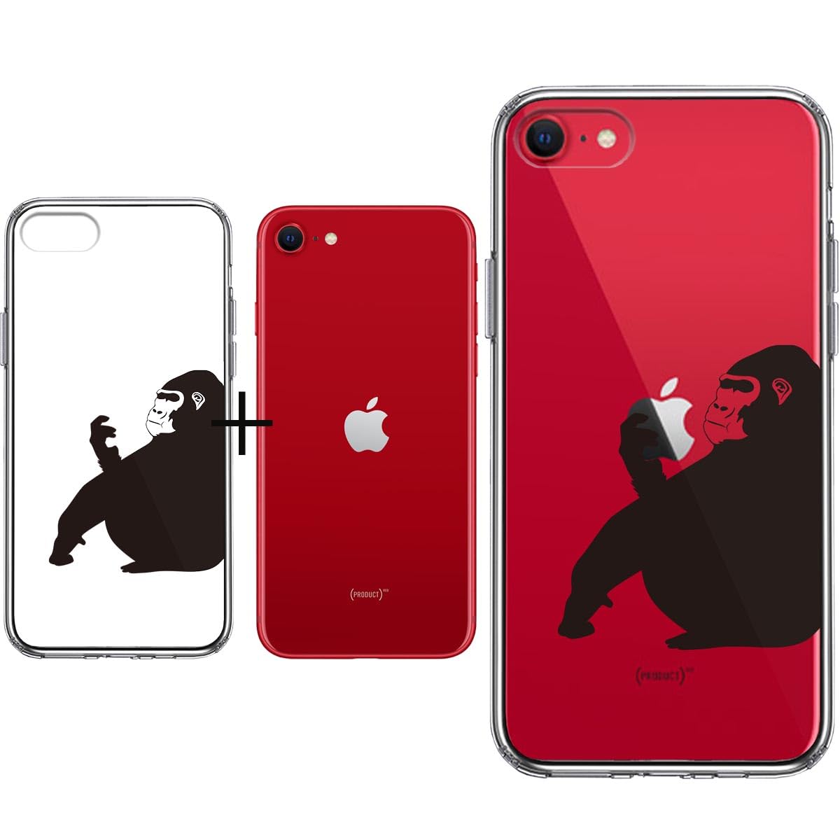 【CuVery】 新型 iPhoneSE第3世代(2022モデル)対応 第2世代(2020モデル)対応 側面ソフト TPU バンパー 背面ハード ハイブリッド クリア 透明 ケース 衝撃分散 ワイヤレス充電対応 レンズ 液晶 カメラ 保護 ゴリラ