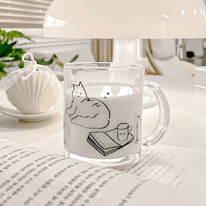 my favorite mug / マイフェイバリット マグカップ ガラス コップ キャット 猫 韓国雑貨