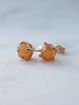 Mandarine Garnet  Crystal Stud Earrings