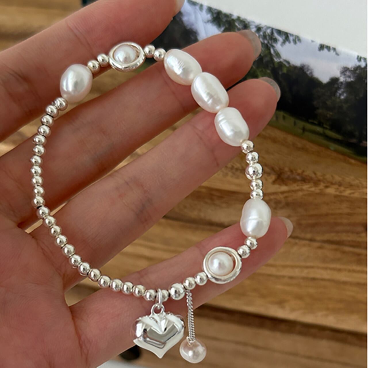 erban天然パール&愛心のブレスレット