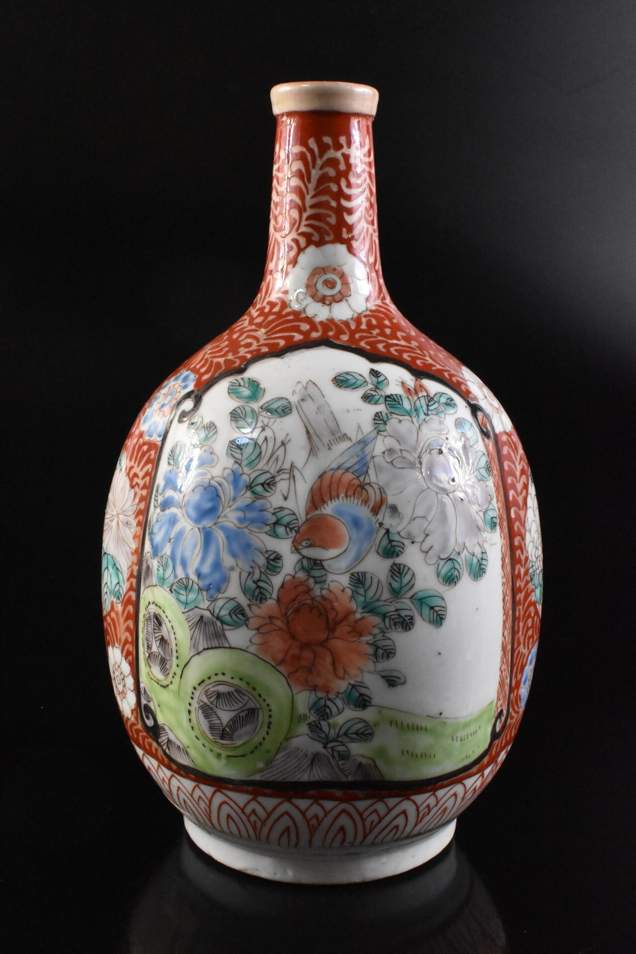 旧家から 油絵 サニー 「花瓶の花」 F6号 額装