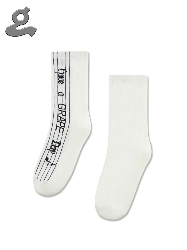 GRAPE Slogan Crew Socks