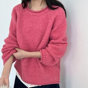 round neck drop shoulder knit J00107