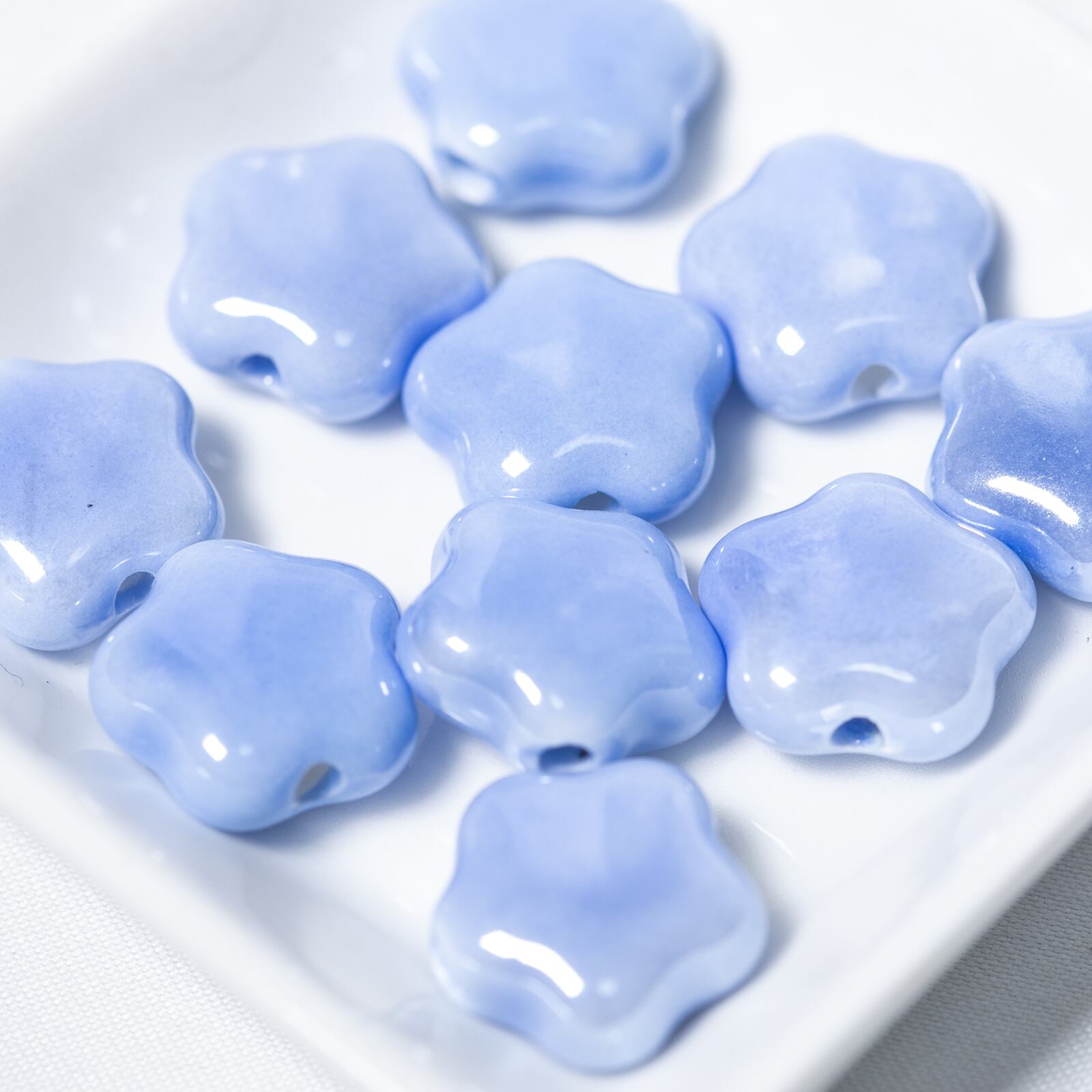 中国古美術・青色宝石風シルバーリング10個セット（1箱）・工芸品