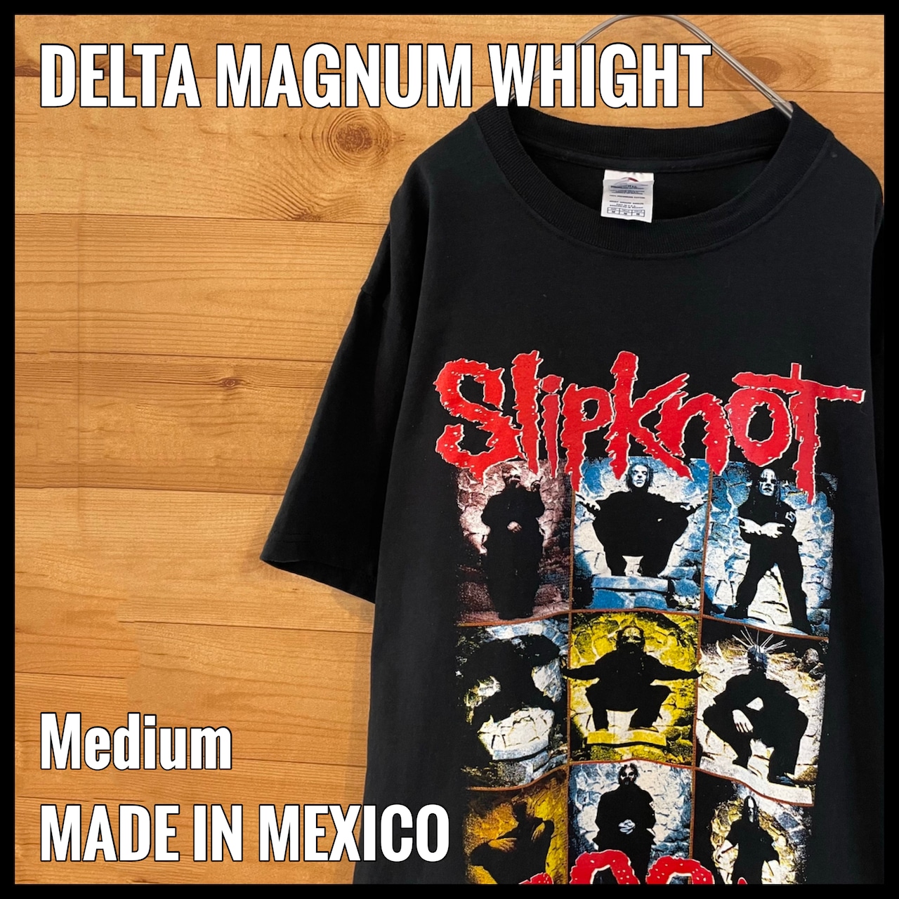 【DELTA MAGNUM WHIGHT】Slipknot  バンドTシャツ 2005年ツアーt バックプリント スリップノット Mサイズ US古着