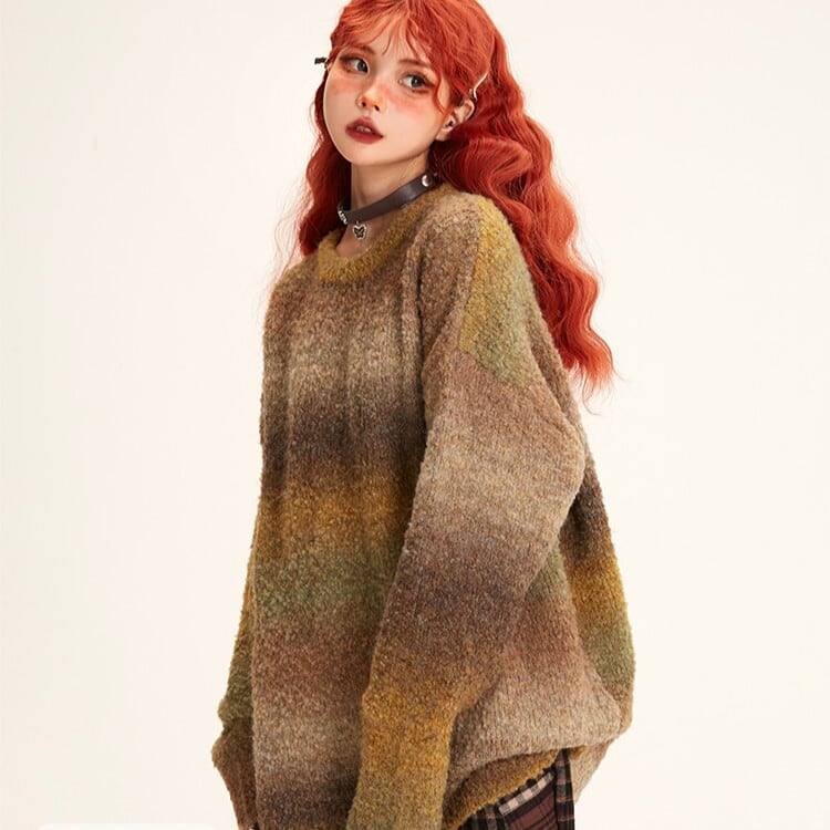 11SHOP97虹色のグラデーションニットセーター | citron elegant 11SHOP97虹色のグラデーションニットセーター | citron elegant