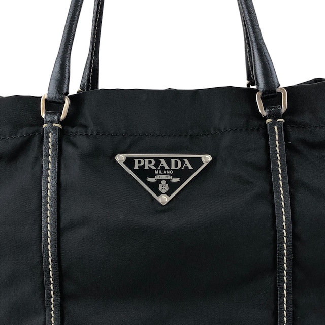PRADA プラダ トートバッグ ブラック トライアングルロゴ ナイロン vintage ヴィンテージ オールド z2xxbv