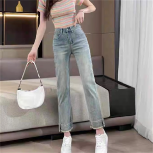 【送料無料】パンツ デニムパンツ ボトムス ロング ポケット ボタン ファスナー フリンジ ブルーデニム 薄手生地 かわいい 大人可愛い 大人女子 綺麗 シンプル カジュアル 大人 おしゃれ お洒落 こなれ感 ラフ コンサバ 着痩せ レディライク ヘルシー 無地 夏 20代 30代 40代 レディース 女性用 ママ お出かけ 女子会 授業参観 着回し 普段使い ファッション コーデ スタイル 楽ちん 体型カバー 定番 トレンド デイリーユース ブルー