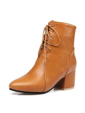 【0301】Lace Up Short Boots Shoes