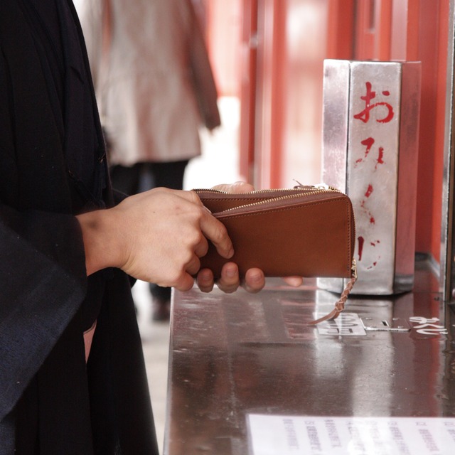 「粋」SUI 　”長”　栃木レザー使用　003L　ベーシック長財布　ロングウォレット　革財布　レザーウォレット　革小物　革長財布　レザー　ギフト　プレゼント　和装　浴衣　経年変化