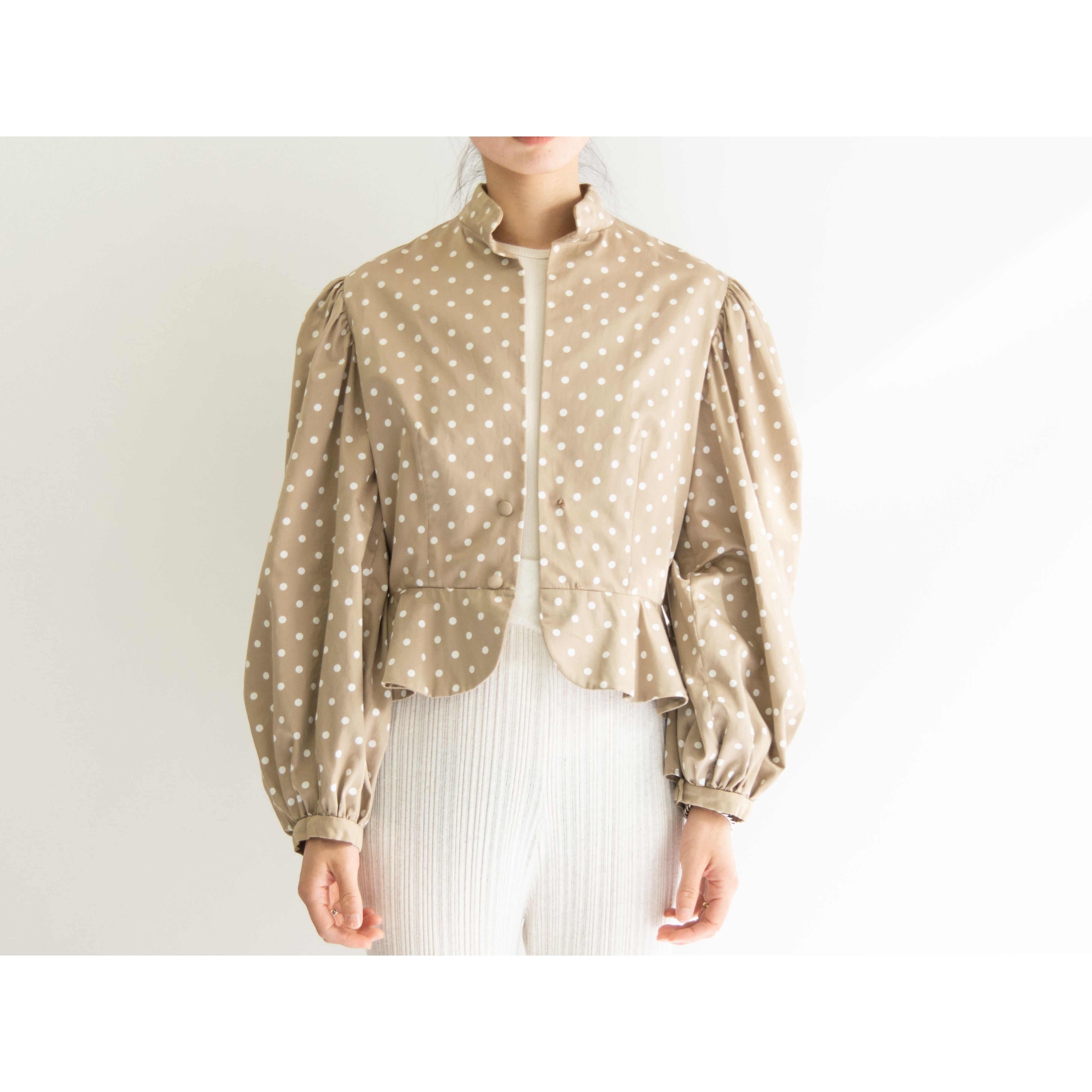 【Sophie Nat PARIS】Made in France 80's 100% Cotton Dot Jacket（フランス製 ドット柄コットンジャケット）