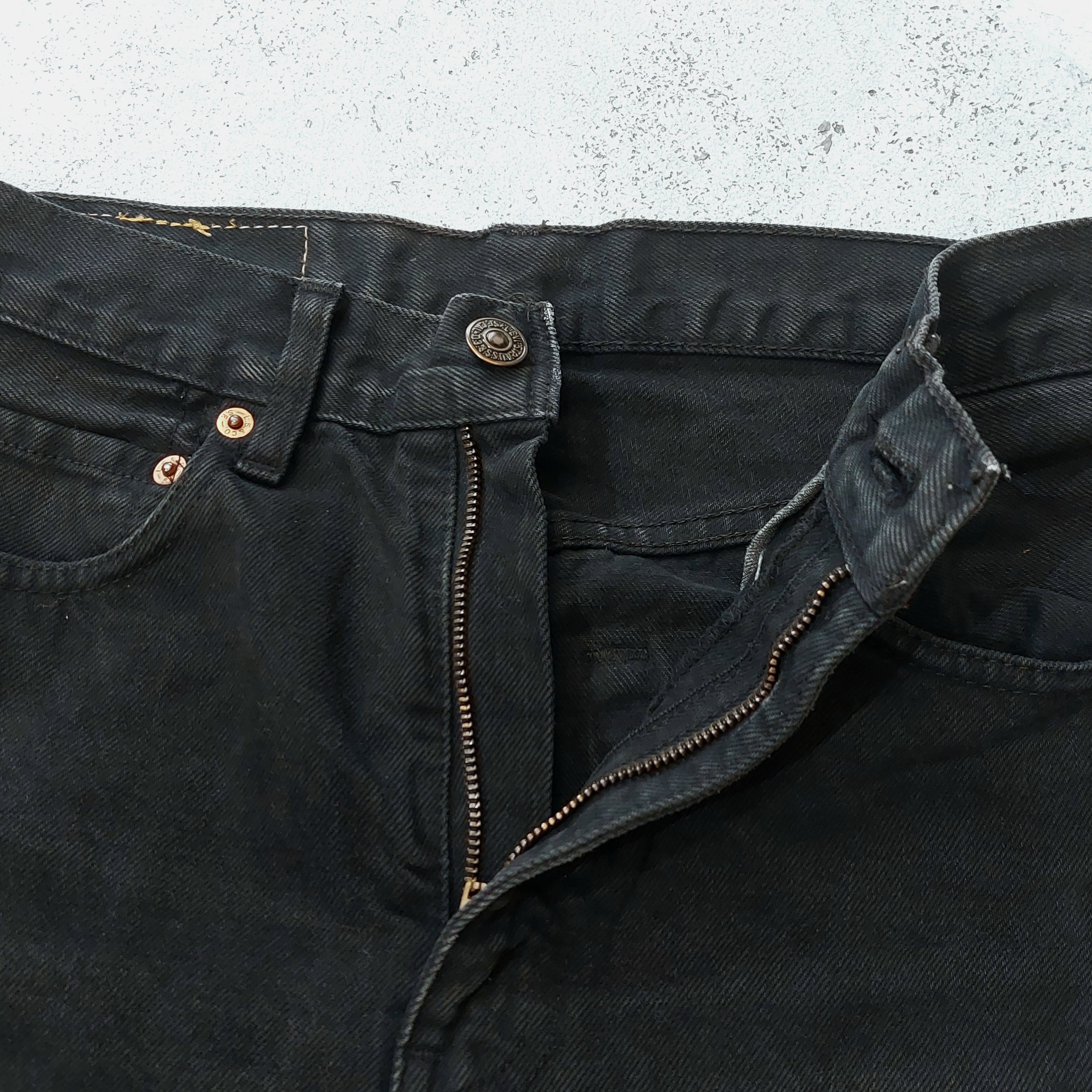 Levi's 534 Black denim pants / Made in Spein[fa-644]リーバイス534