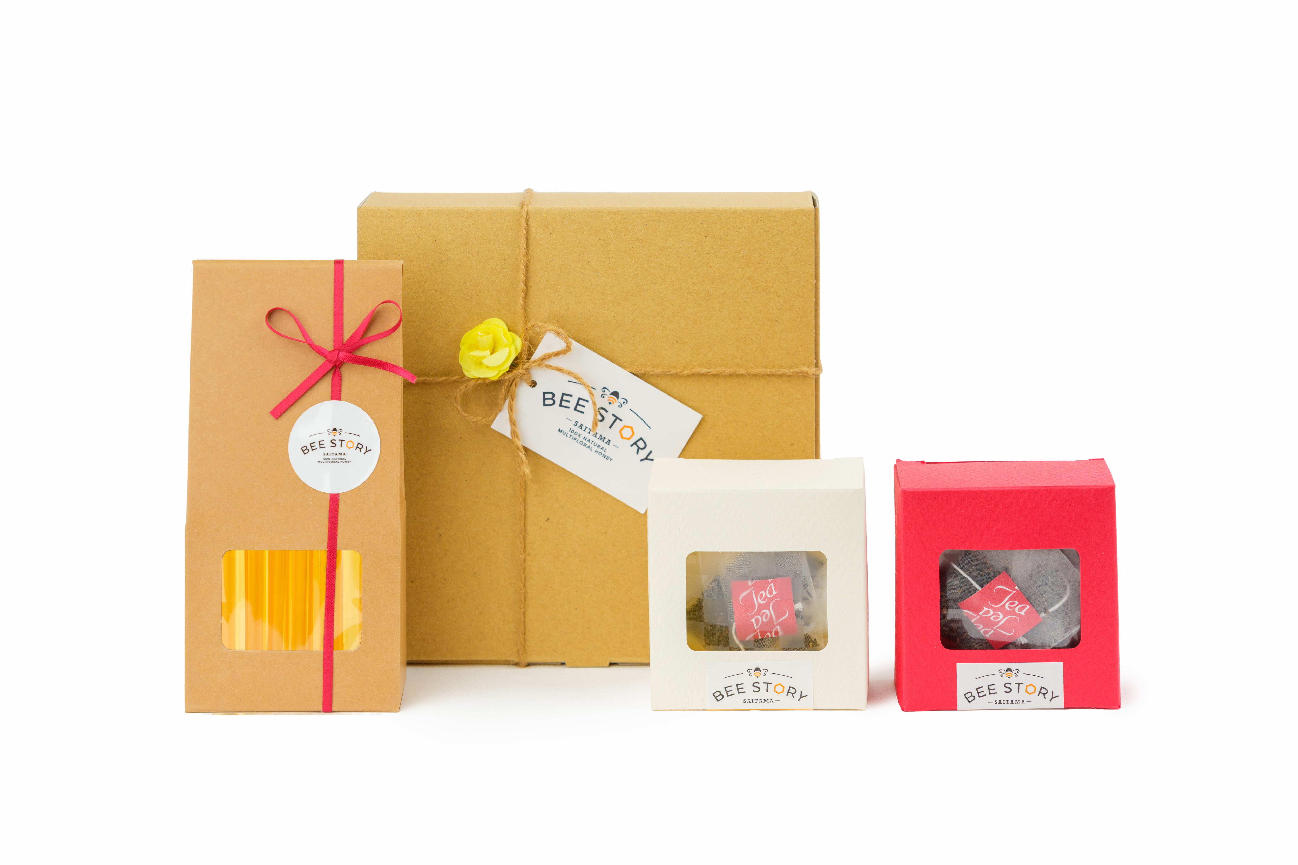 ギフトセット】はちみつスティック＋紅茶2種 BOX | BEE STORY