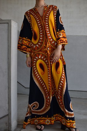 1980-90s African print onepiece