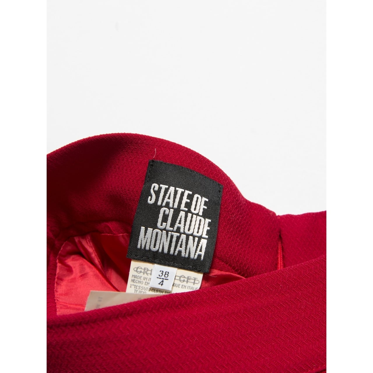 STATE OF CLAUDE MONTANA】Made in ITALY wool middle skirt（ステート