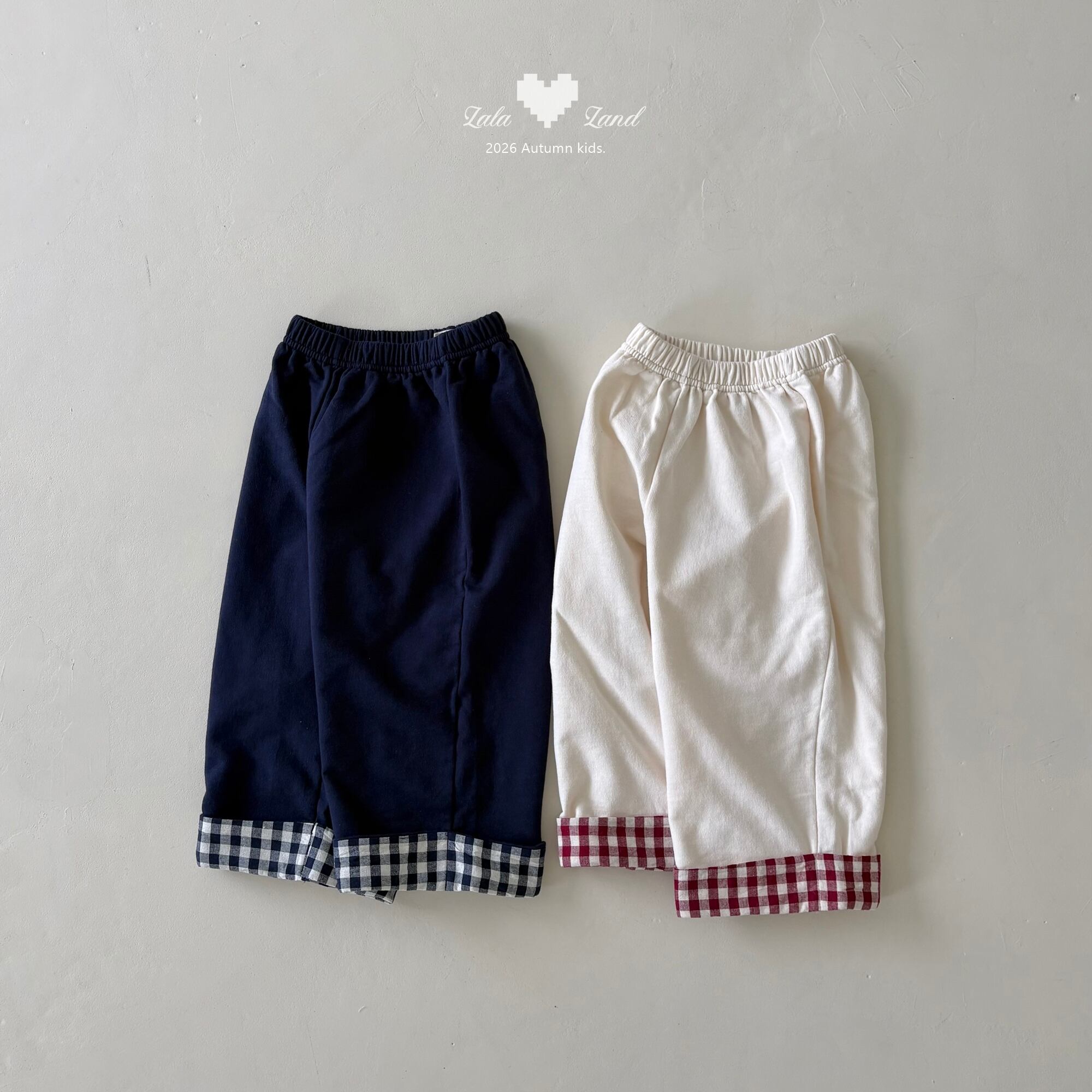 check color combination pants【lalaland】※9月下旬〜10月上旬発送予定