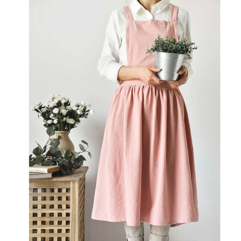エプロン X型 レディース 大人 ベージュ レディース 北欧 無地 おしゃれ エプロン ベージュ レディース 大人 おしゃれ かわいい リネン 無地 X