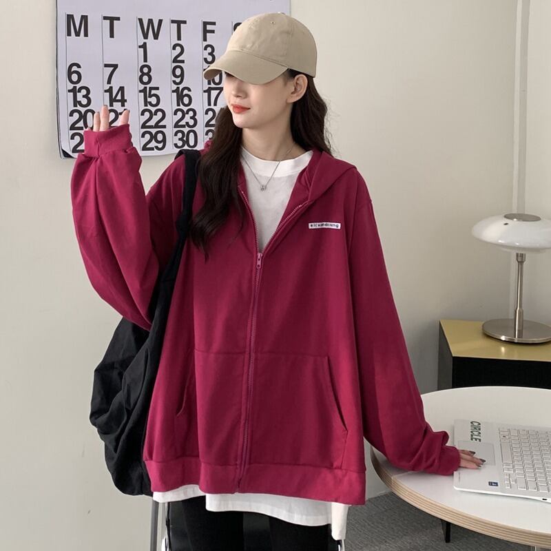 セーター スプリングオータムルーズ薄手フードジャケット ロング 春物 秋物 YY-ファッション51445936752