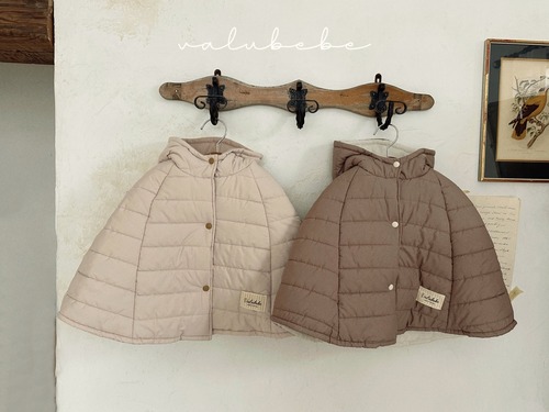 【予約】Padding Hooded Cape (Bebe)