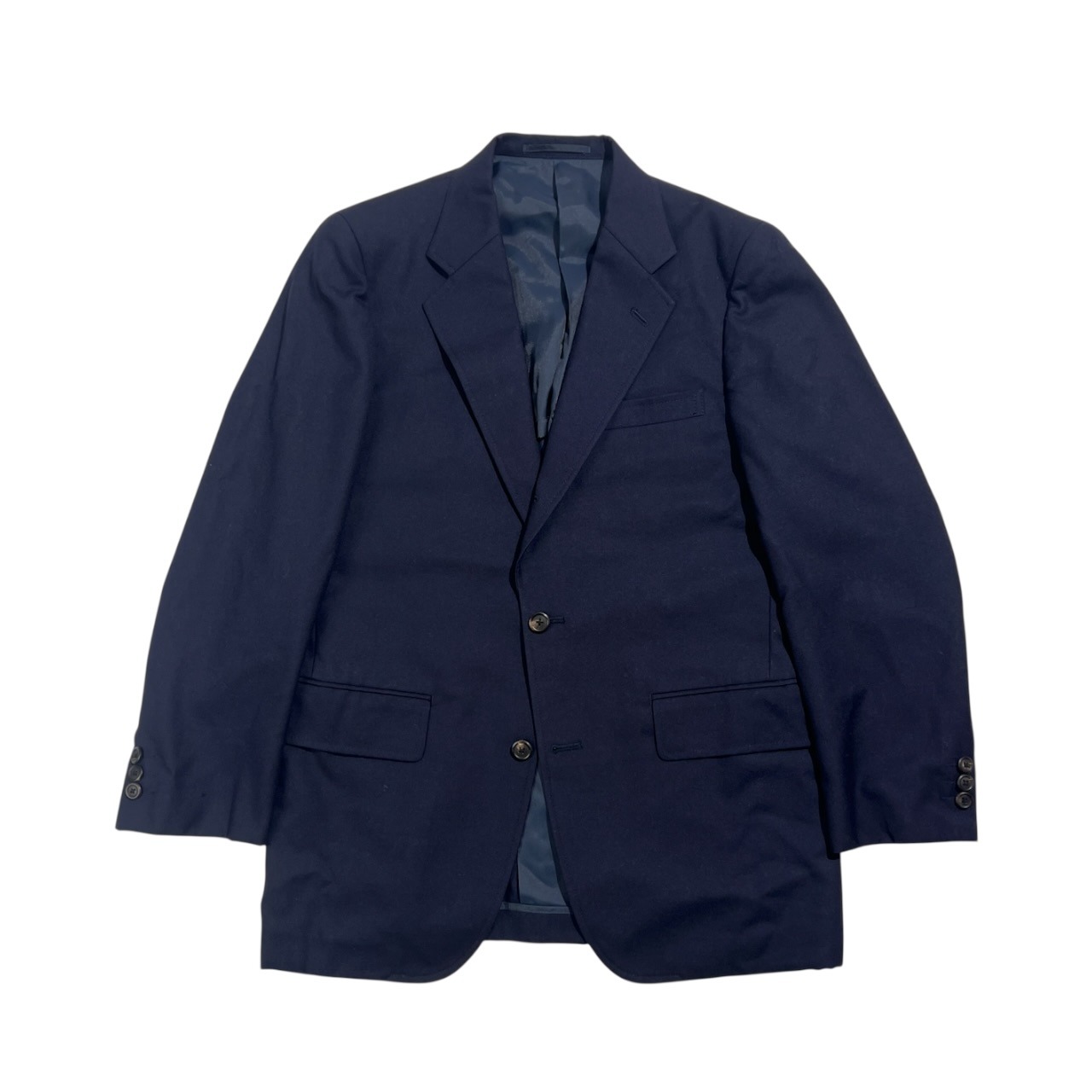 80s J.PRESS ジェイプレス 段返3B 背抜き テーラードジャケット 紺ブレ 90-76-170/ネイビー系 濃紺 メンズ 樫山株式会社