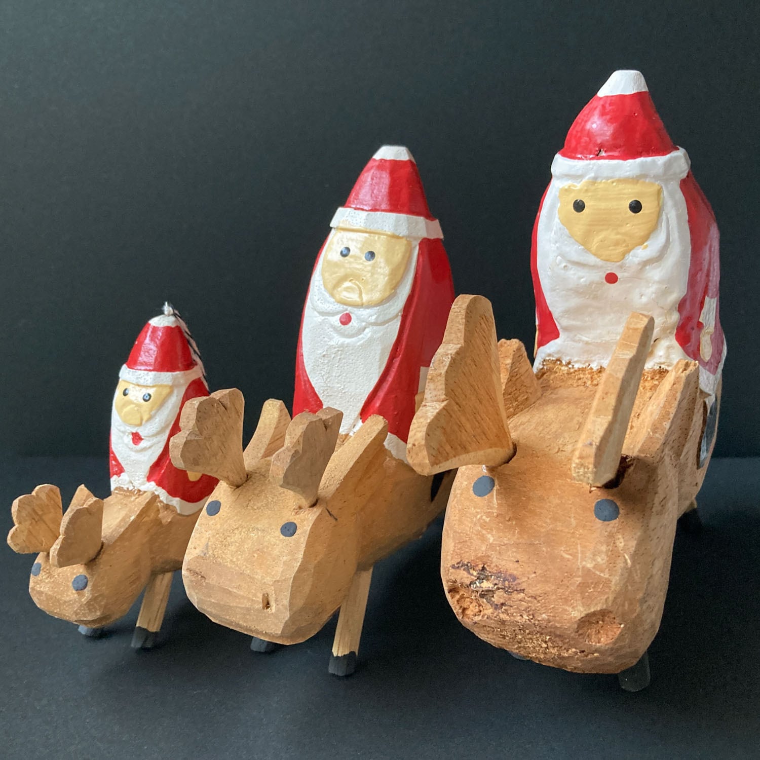 再入荷〉トナカイに乗ったサンタ置物S（15cm） | Dua-アクセサリー