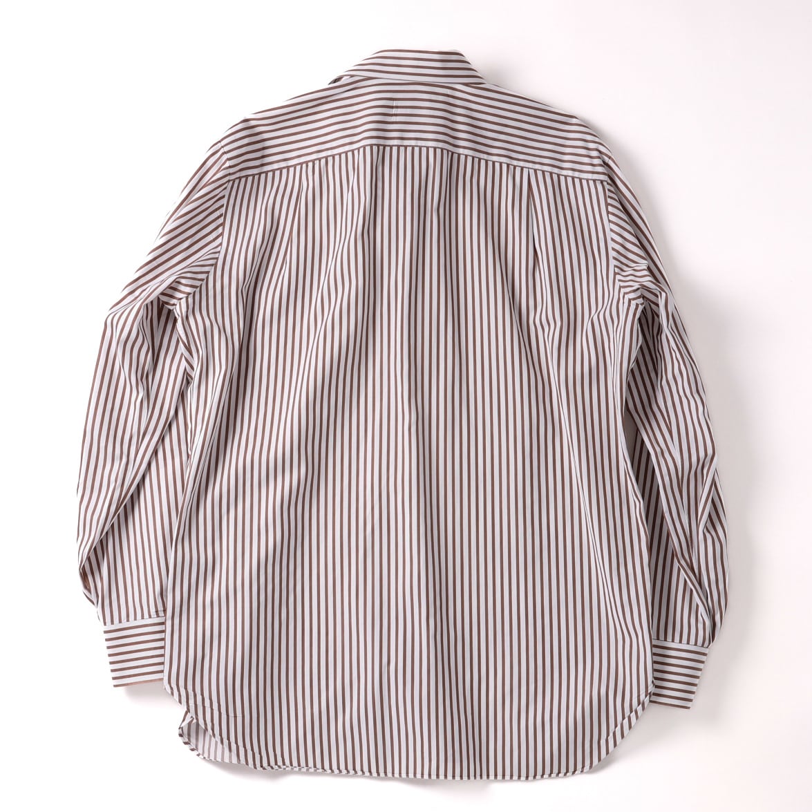 極美品】BORRELLI cotton stripe shirt made in Italy brown mint