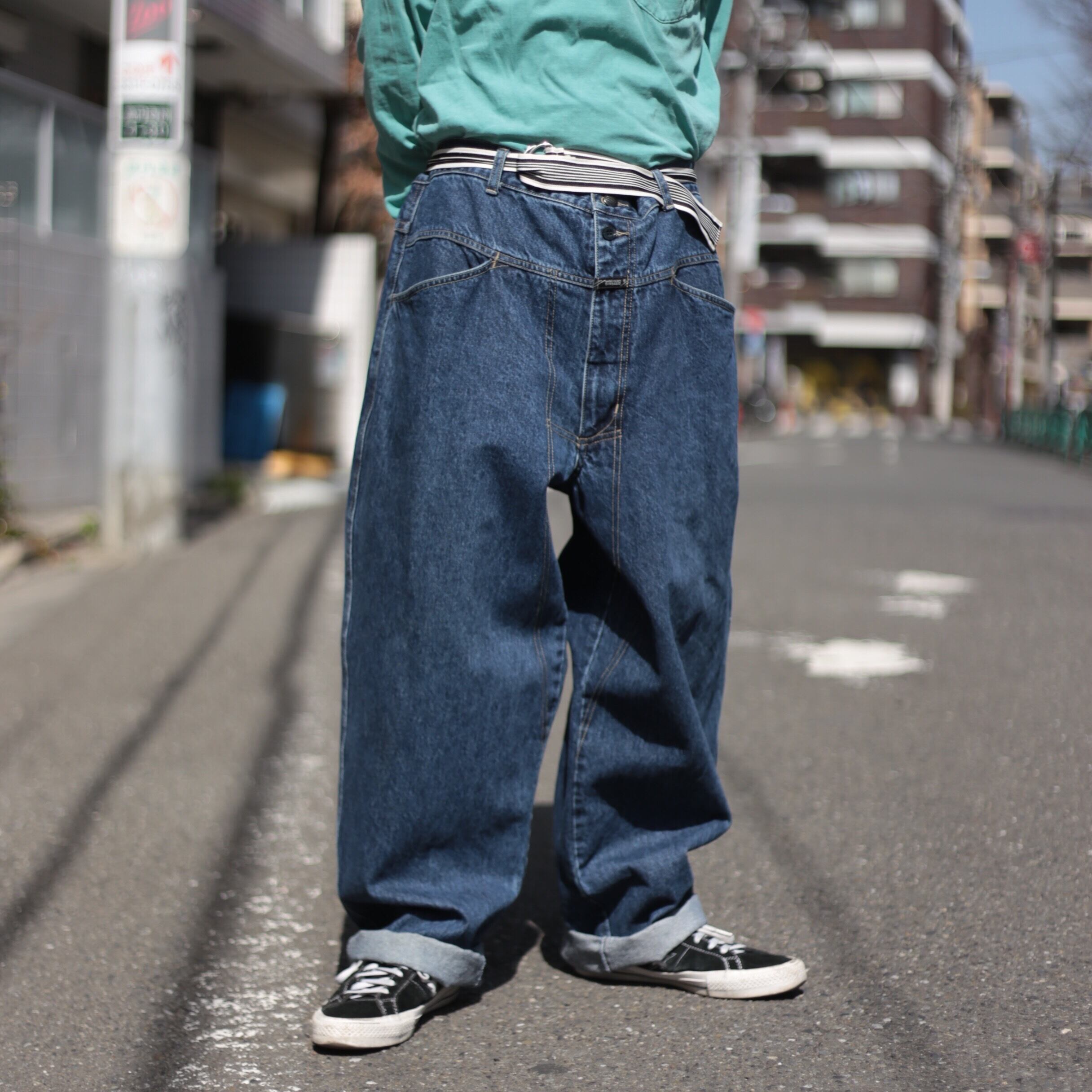 00s MARITHÉ + FRANÇOIS GIRBAUD ワイド　デニム Marithé+ François Girbaud スーパーワイド デザインデニムパンツ 【FF
