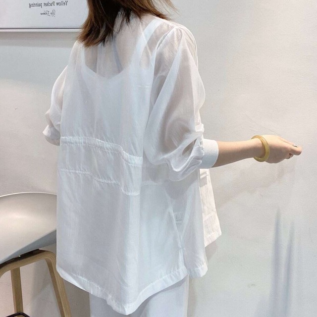 sheer V-neck jacket　10114