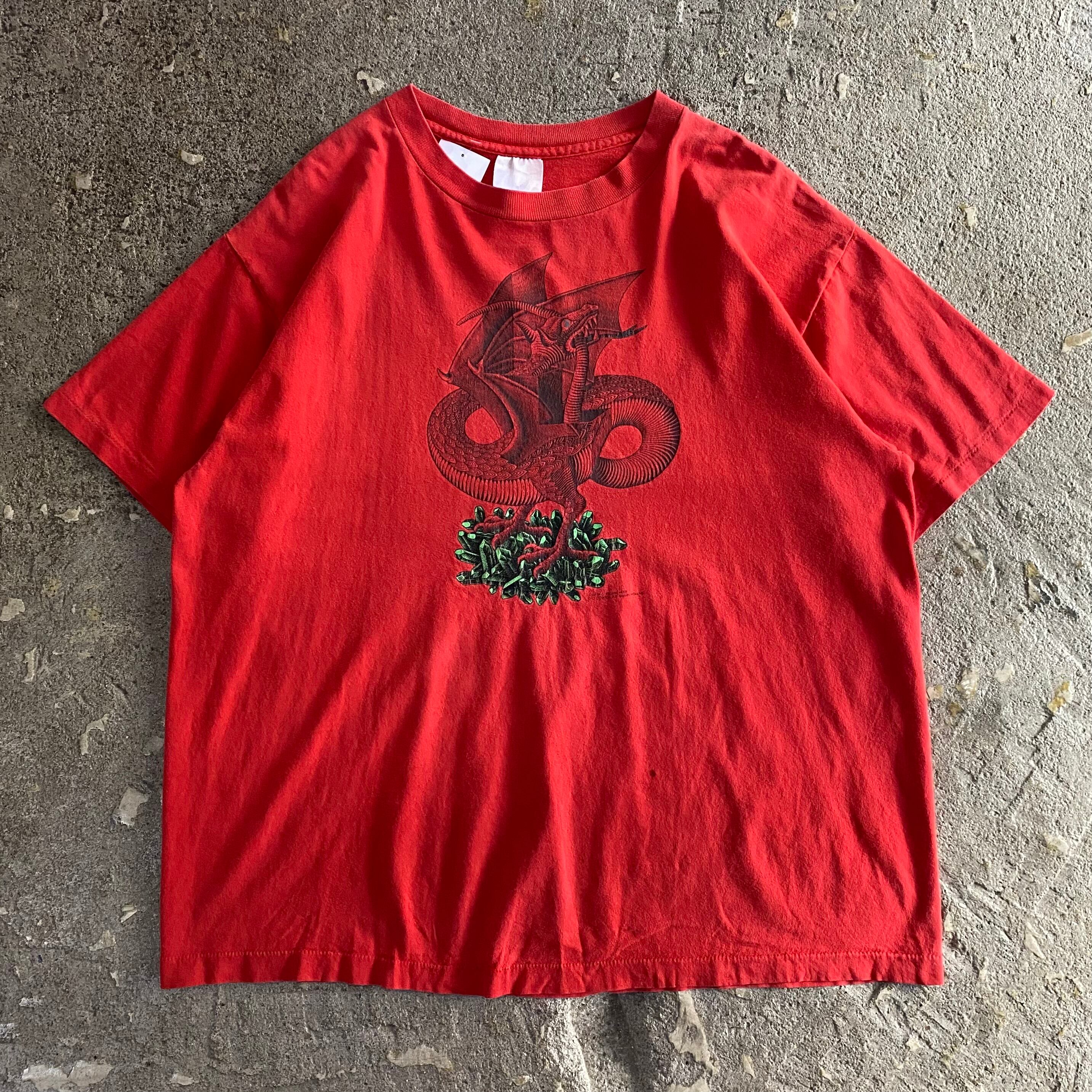 90s M.C.Escher "Dragon" T-shirt【仙台店】