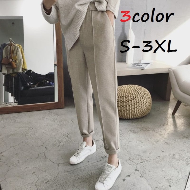 パンツ レディース ボトムス ストレート センタープレス きれいめ 秋 冬 20代 30代 40代 上品 エレガント 日常 デート お出かけ 仕事 仕事用 仕事着 黒 白 大人 コーデ コーディネート 韓国 ファッション オルチャン お取り寄せ 送料無料 hll-0631