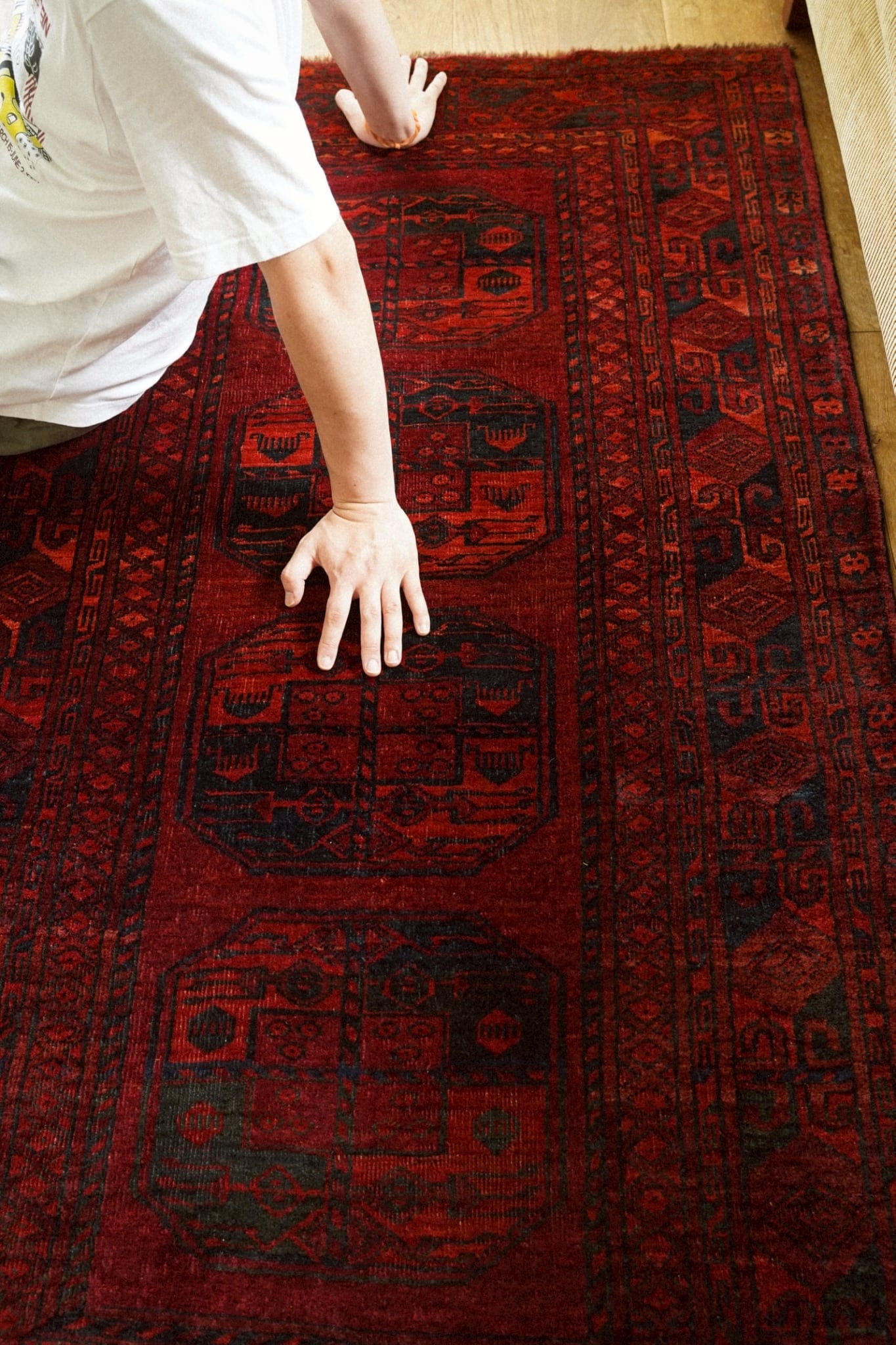2307-Semi Antique Turkmen rug | 手織りのヴィンテージラグ専門店