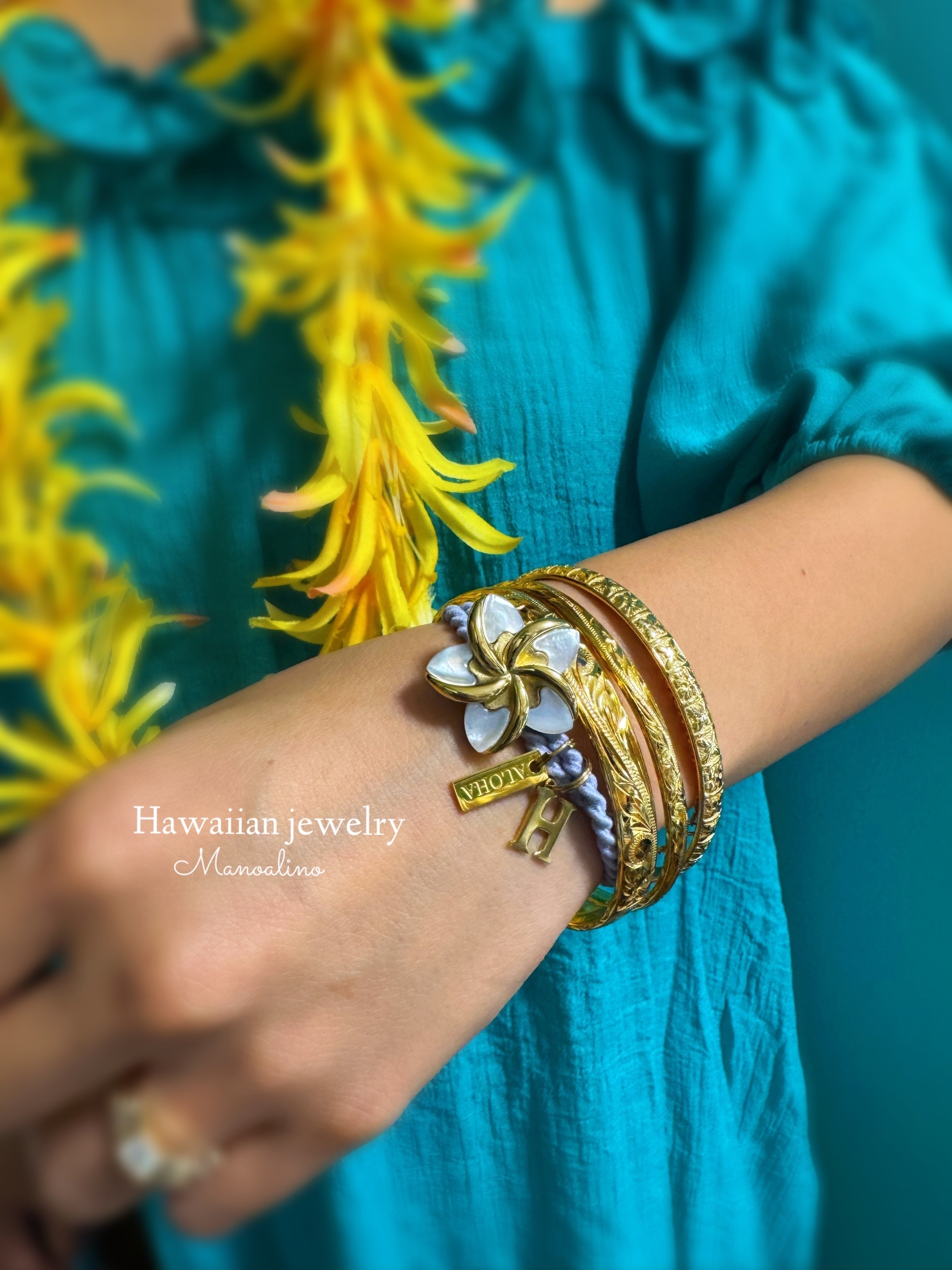 3color】Plumeria Shell hair accessory Hawaiian jewelry(ハワイアン