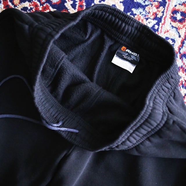 side double flap pocket design black wide easy sweat cargo pants