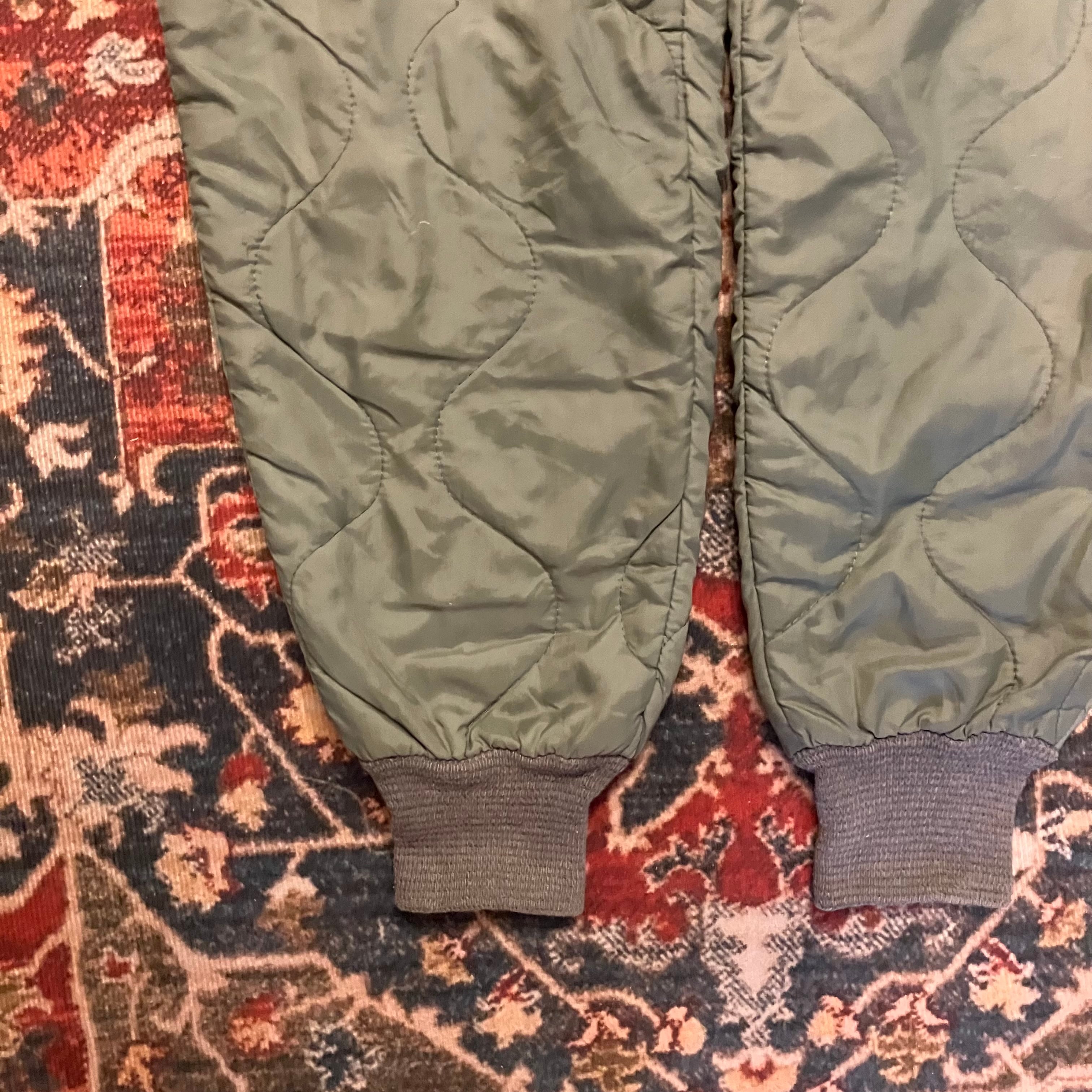 70s 米軍 実物 CWU-9/P ナイロン キルティング ライナーパンツ S