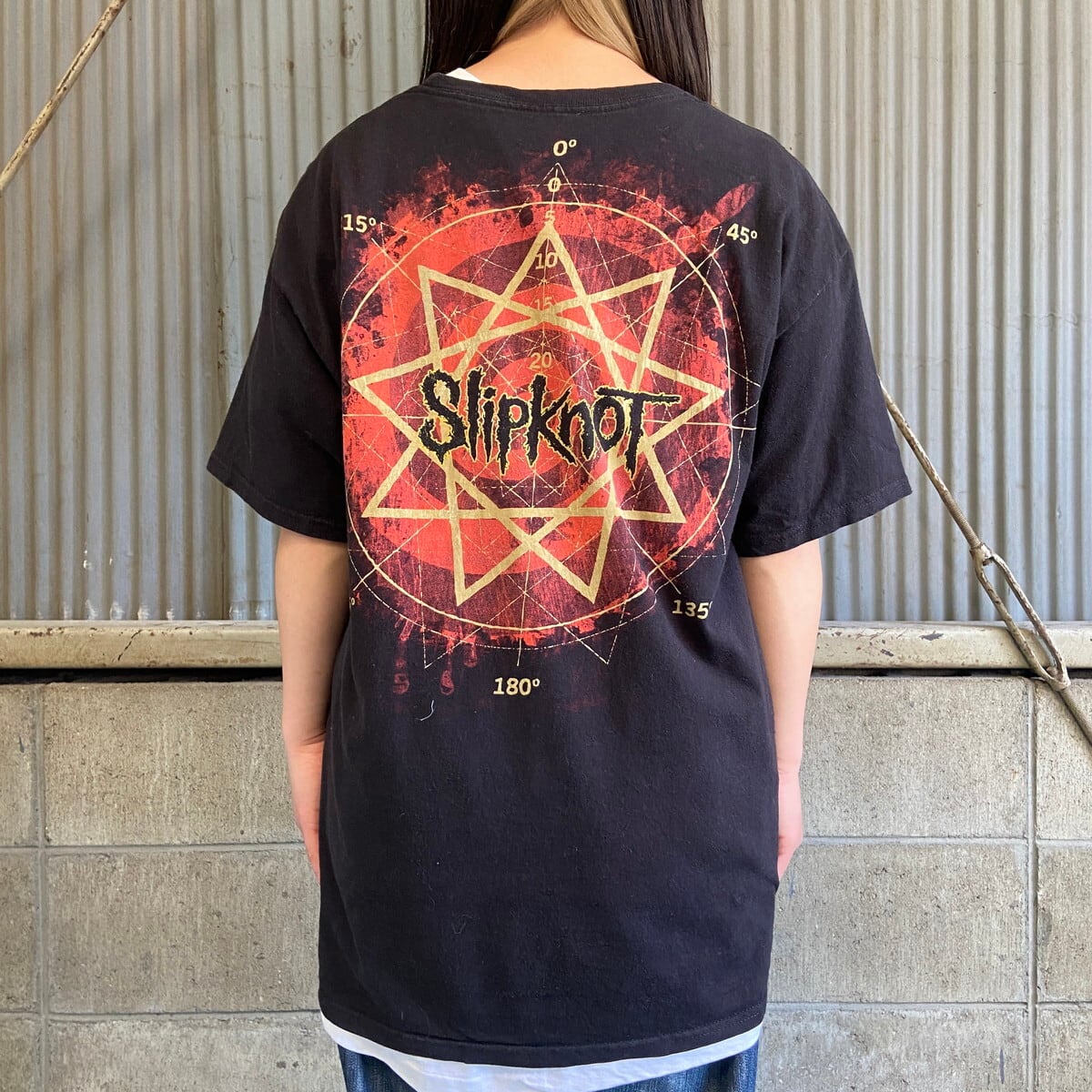 SLIPKNOT バンドTシャツ 両面プリント メンズL 古着 スリップノット  