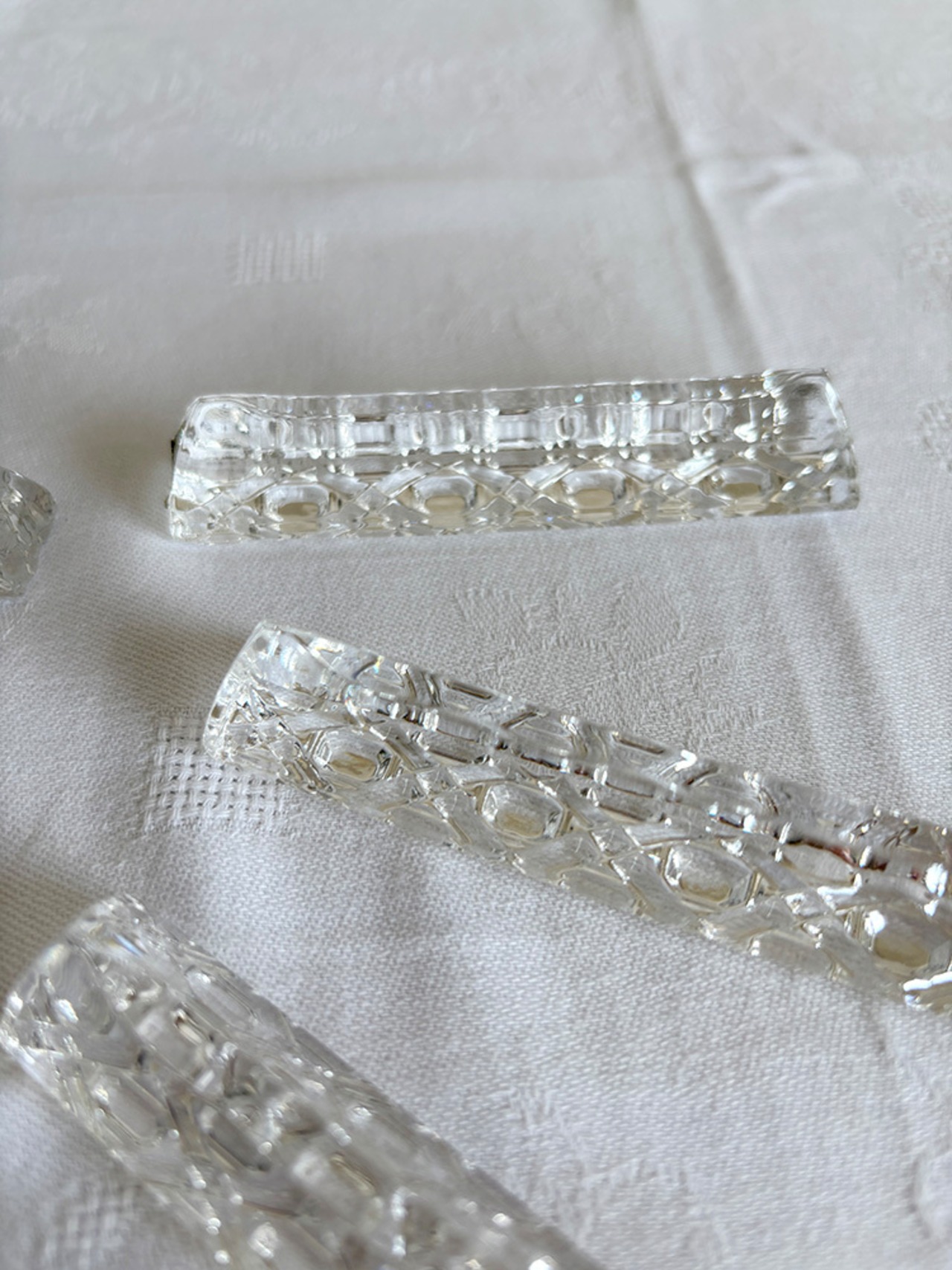 カトラリーレスト クリスタル　ガラス製　ナイフレスト　箸置き　2個セット　12twem1