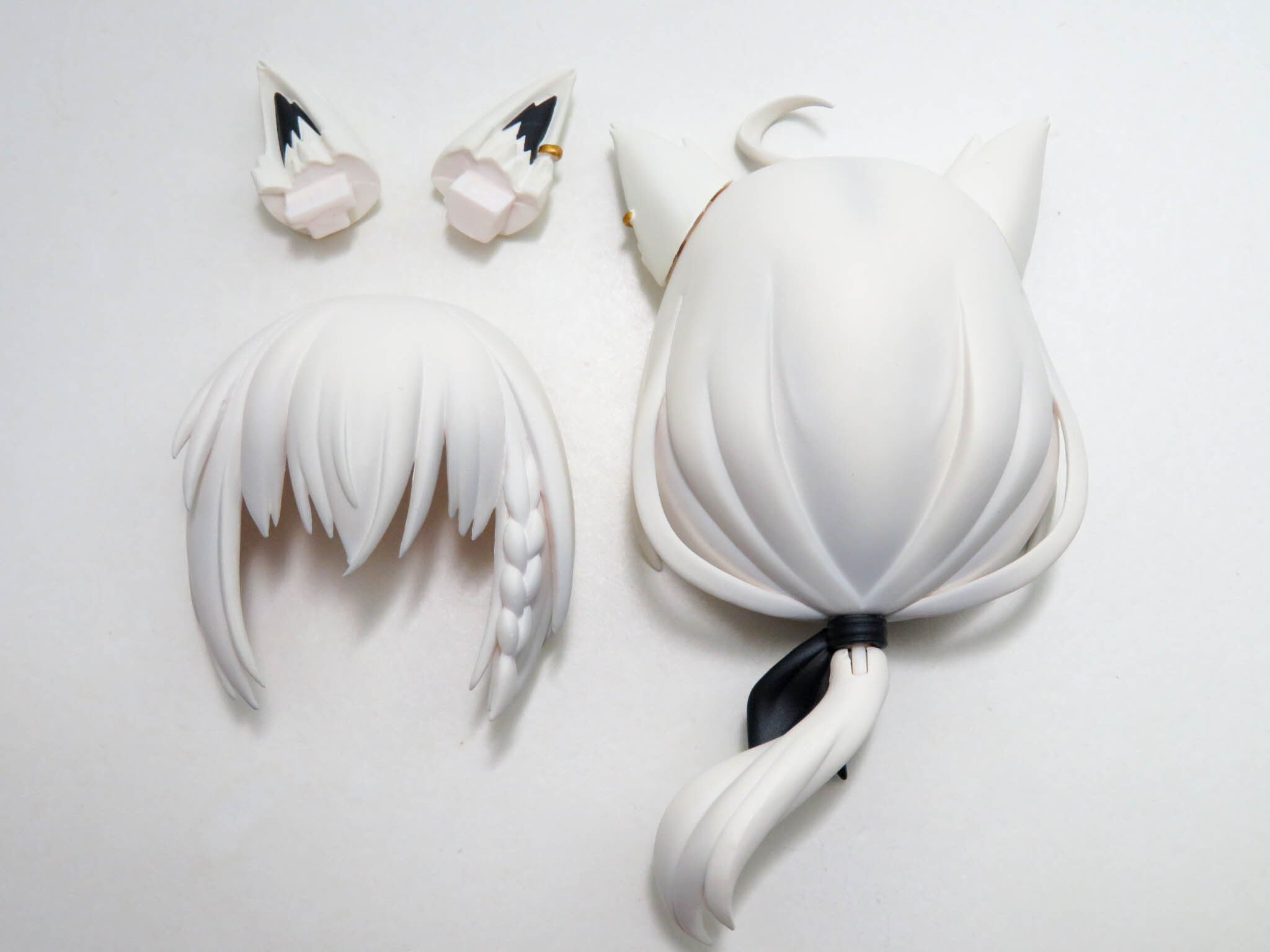 再入荷(A-ランク)【1821】 白上フブキ 髪パーツ ケモ耳ポニーテール ねんどろいど