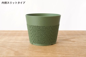 どっしり鉢(3号サイズ)｜抹茶グリーン