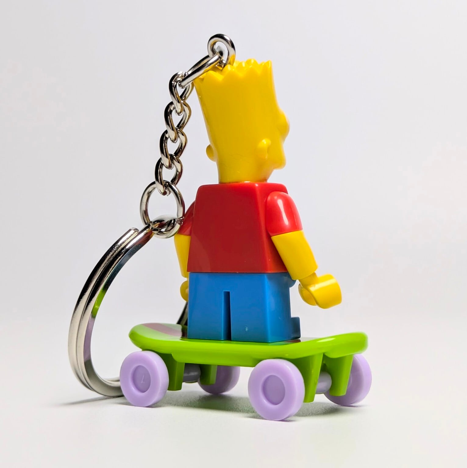 【ブロックフィギュアキーホルダー】 The Simpsons(ザ シンプソンズ)バート・シンプソン with SKATE! / スケボー 〚アメリカン雑貨 アメトイ〛