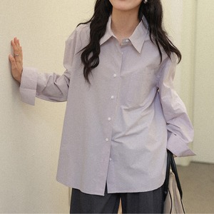 back-embroidered long-sleeve shirt　J00461