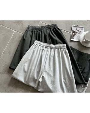 ドローストリングウエストワイドパンツ 2color A1044