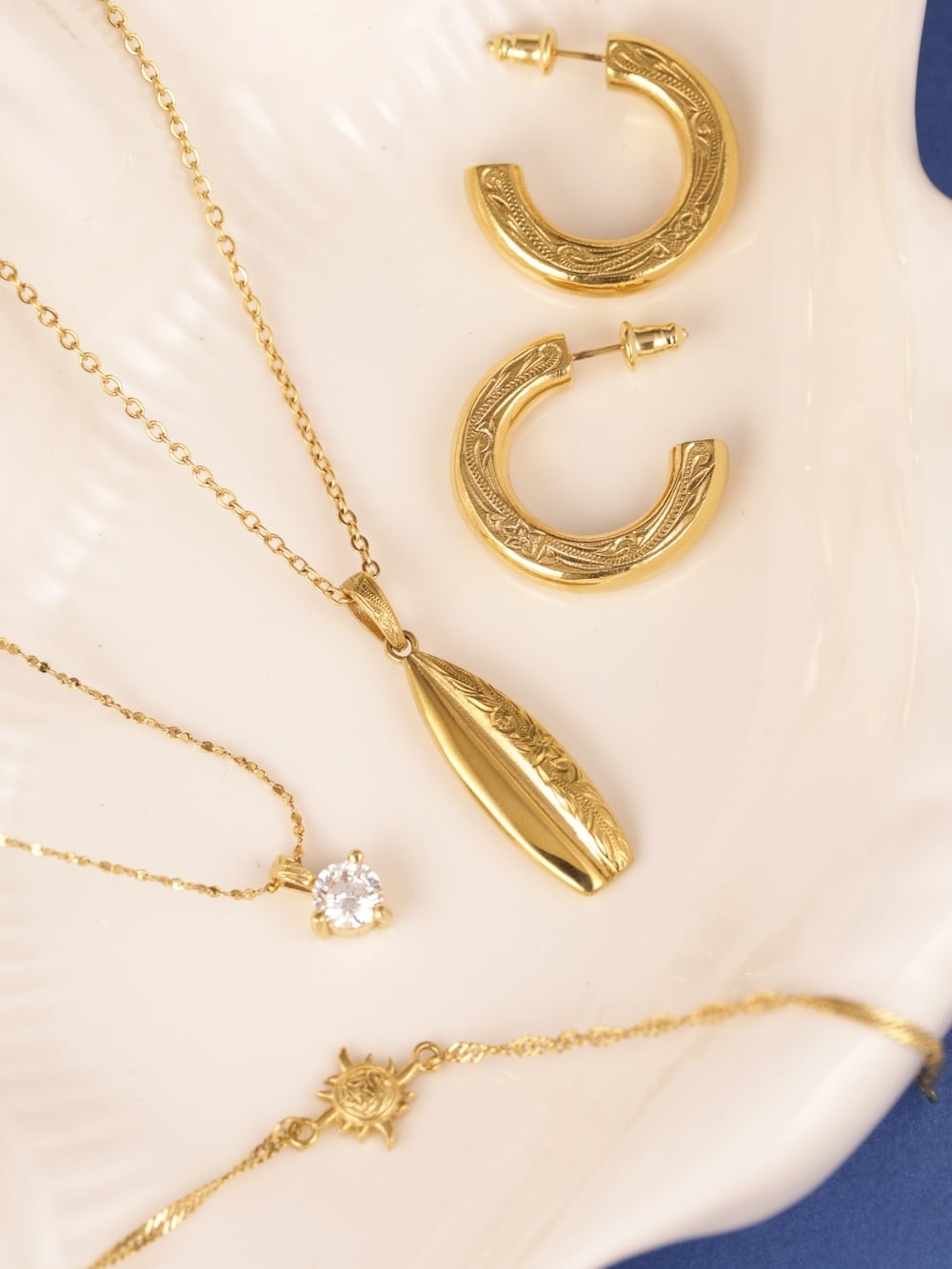 316L simple zirconia necklace #n83 | rani