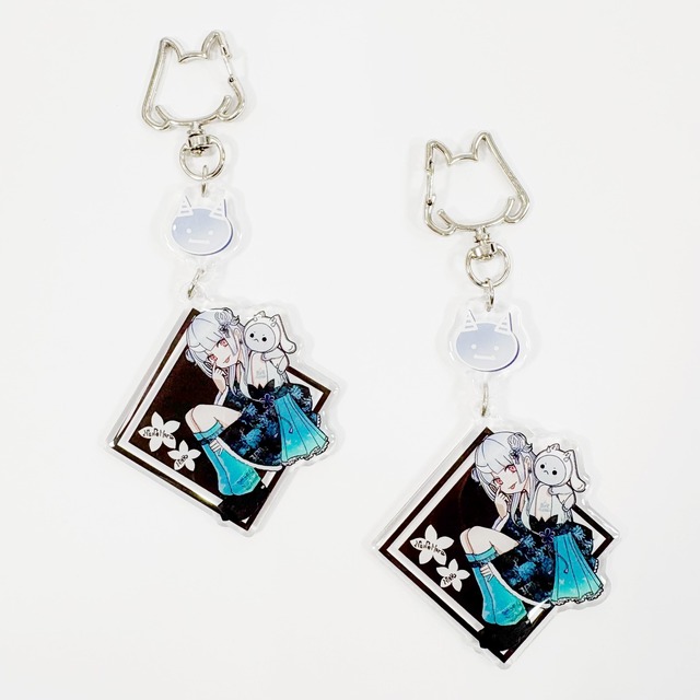 寧々丸×NIERコラボデザインアクリルキーホルダー[寧々丸×着物風袖]