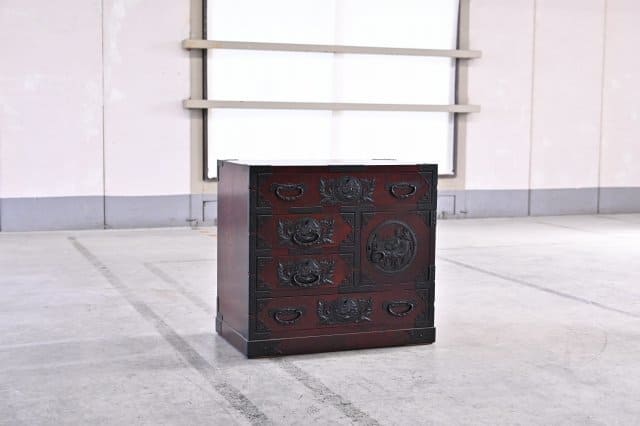 アンティーク桐漆塗り高級仙台箪笥