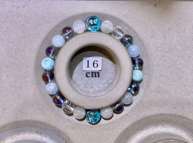 【Ameriオリジナル】第5チャクラを整えるブルーブレスレット