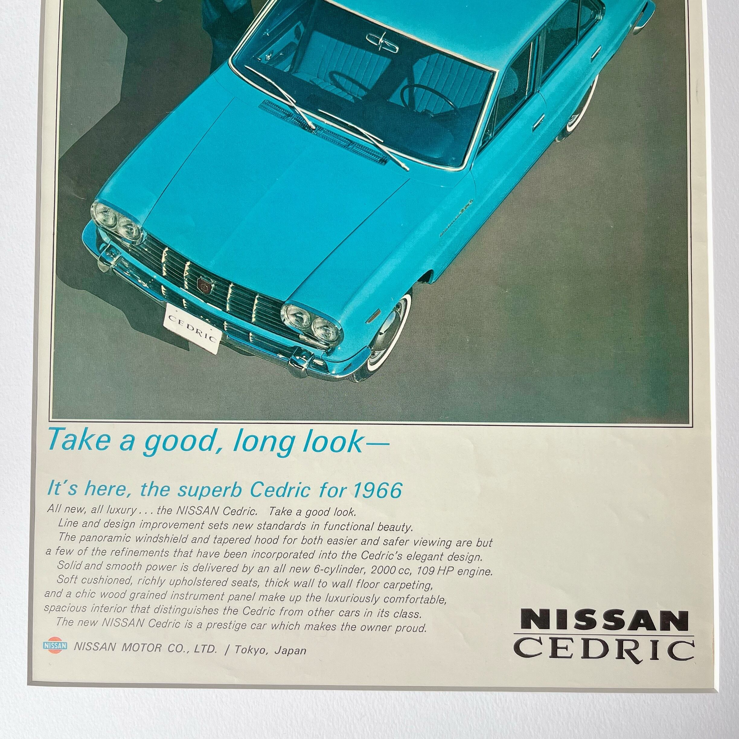 1972 広告＞NISSAN CEDRIC ポスター ヴィンテージ アートポスター